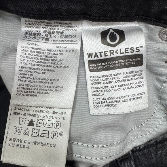 Levi's 315 Shaping Bootcut Denim Jeans Women 28 Black Mid Rise Stretch 28x33 - Picture 8 of 16